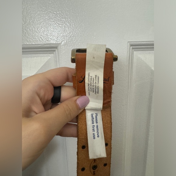 Lucky Brand Leather Studded 46” Brown Belt - Picture 9 of 10